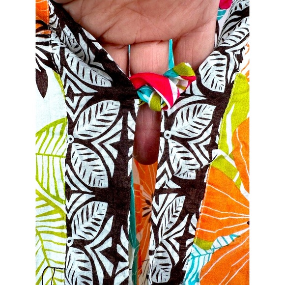 La Blanca MULTI Lace-up Tunic Cover-up, US Medium beach walks  colorful - Picture 4 of 5